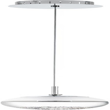 93708 Lampada a Sospensione a Sfera, Metallo, Colore: Trasparente, Led, Vetro