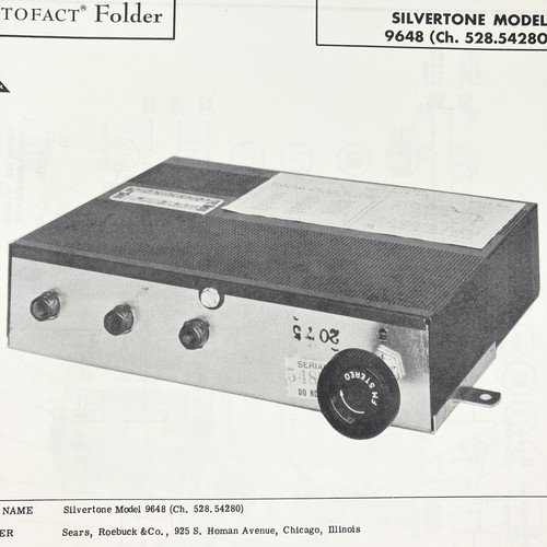 1963 silvertone stereo adapter - 1963,