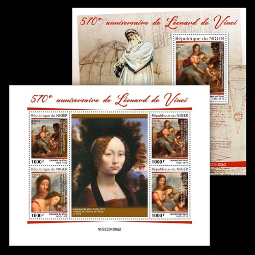 Francobolli leonardo vinci - francobolli,