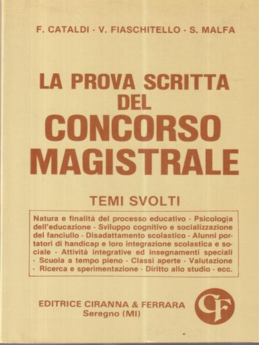 Prova scritta del concorso - la,