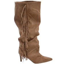 Stivale alto slouchy camoscio