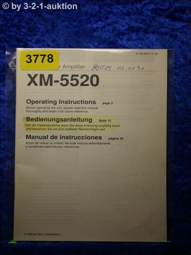 Sony manuale istruzioni - di, xm