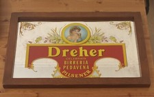 Specchio vintage birra Dreher birreria Pedavena advertising mirror Breweriana