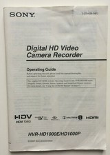 Manuale d'uso SONY Digital HD