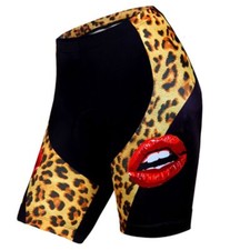 Pantaloni da ciclismo leopardati corti da donna pantaloncini da ciclismo pantaloncini da bicicletta MTB imbottiti S-5XL