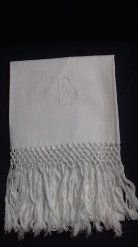 Asciugamano antico frange - asciugamano,