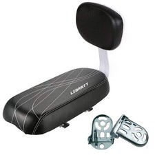 Seggiolino Posteriore Bicicletta per Bambini, Sedile Cuscino con Pedalini