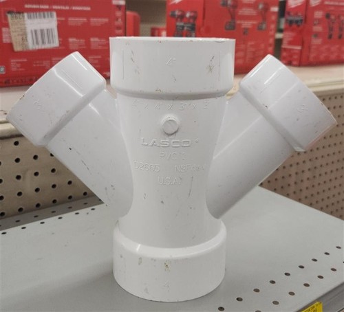 X 3 pvc double - 4",