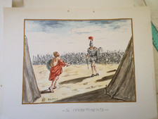 Arte G.De Chirico Litografia colorata edizione delfino Iliade cm 45x35