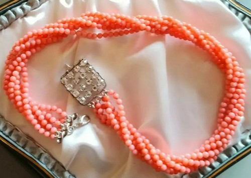 Antique coral jewel neeklace - antique,