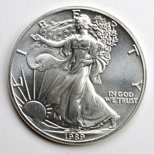 USA 1 One Dollar Liberty Oncia 1989 - Argento Silver