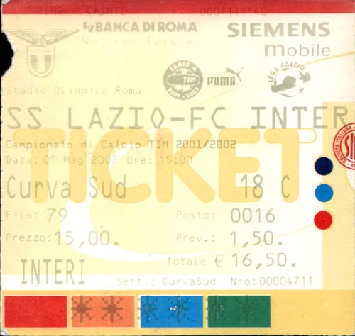 Biglietto calcio lazio fc - biglietto,