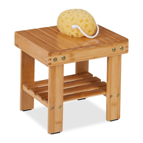 Sgabello bagno bambù - sgabello, da