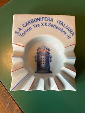 POSACENERE PUBBLICITARIO VINTAGE CERAMICA LAVENO VERBANO CARBONIFERA TORINO