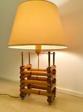 BAMBOO and BRASS VINTAGE ITALIAN TABLE BASE LAMP 60'/70' MID CENTURY crespi rega