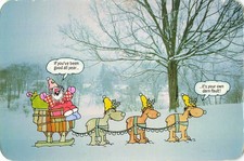 Cartolina babbo natale - natale, sei