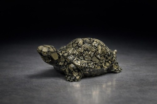 Statuina tartaruga pirite - , 3"