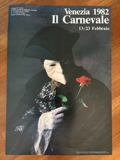 MANIFESTO,POSTER,AFFICHE VENEZIA IL CARNEVALE 1982 TURISMO BIENNALE LA FENICE
