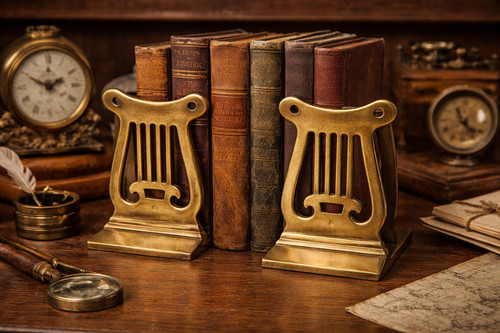 Fermalibri vintage ottone - fermalibri,