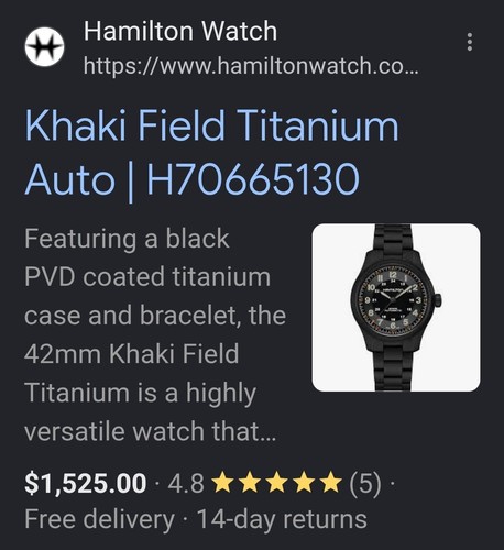 Hamilton khaki field - hamilton, men's