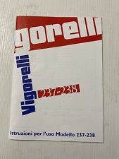 Manuale istruzioni Vigorelli Modello 237-238 per macchina da cucire, italiano