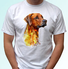 T-shirt Rhodesian Ridgeback bianca maglietta cane leone - uomo donna bambini bambino taglie