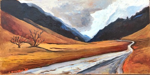 Paesaggio toscano olio - “paesaggio,