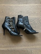 Stivaletto Michael Kors in pelle nera con fibbie tg. 40