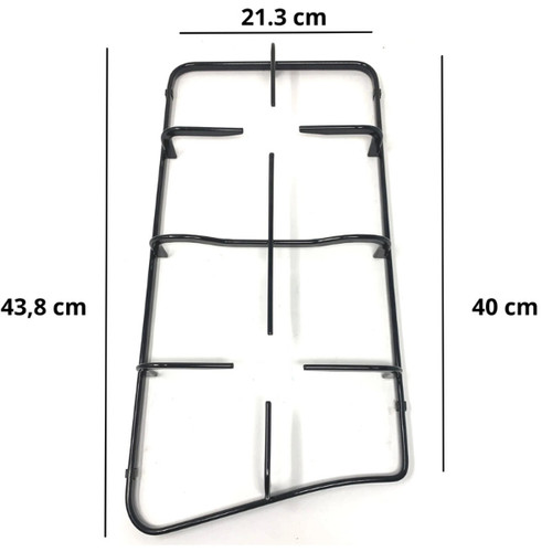 Griglia smaltata nera - 2, fuochi