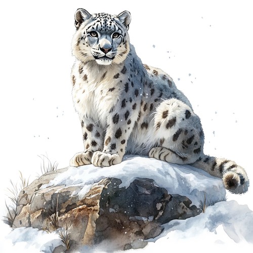 Adesivi leopardo delle nevi - adesivi,