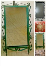  SPECCHIO IN FERRO BATTUTO COLORE VERDE e altro