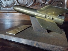 FERMACARTE MILITARE modello Missile Anticarro SS11 in ferro e ottone 1980