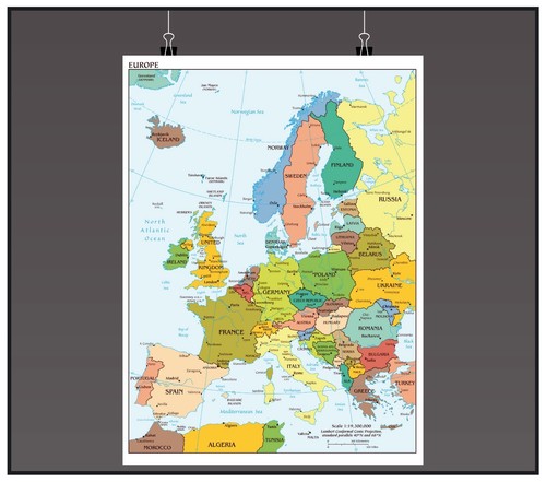 Mappa europa grande - d'europa, poster