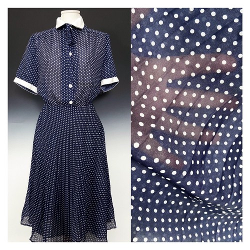 Abito vintage anni blu - vintage,