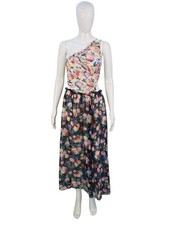 Abito Maxi Lungo In Seta Con