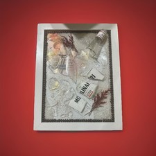 MOLINARI SAMBUCA  Quadro con bottiglia Rotta 35x45  Cm Stupendo Con Cornice