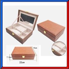 Cofanetto Box Scatola Portagioie Porta Orologi Bracciali Gioielli Oro Marrone