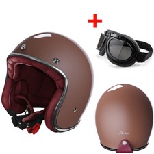 CASCO JET MOTO CAFE RACER