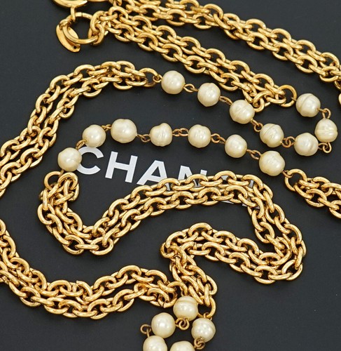 Collana lunga chanel doppia - collana,