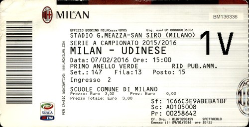 Biglietto stadio milan - stadio,