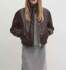 Bomber giacca donna marrone