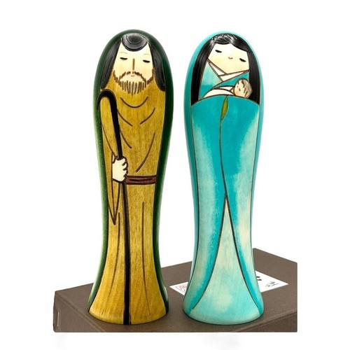 Usaburo kokeshi coppia - coppia, presepe