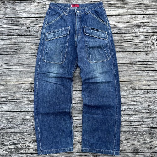 Jeans cargo denim gamba larga - cargo,