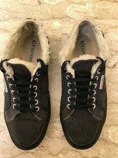 Scarpe Superga Uomo Unisex Invernali con il pelo blu scuro N° 42