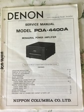 Denon POA-4400A Manuale
