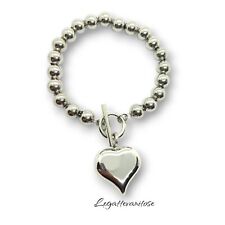 Bracciale a Sfere  Bracciale donna Acciaio . Bracciale Slash con cuore plac. oro