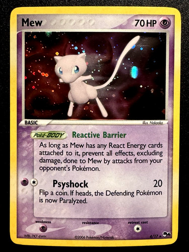 Carta pokemon promo mew 17 - promo,