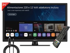 QBELL TV SMART 24" LED HD WEBOSS BY LG NETFLIX DAZN 220 E 12 VOLT CAMPER BARCA