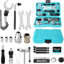 Kit Riparazione Biciclette 31 Pezzi Con Custodia, Set Attrezzi Completo per Cate
