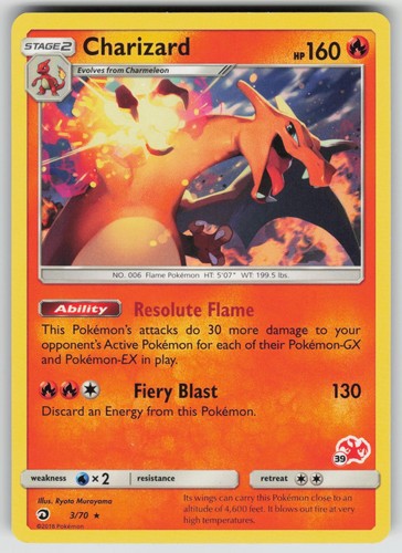 Charizard 39 - 3/70, (#39